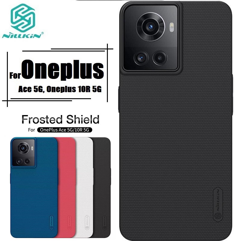 Picture of Nillkin Super Frosted Shield Matte cover case for Oneplus Ace 5G, Oneplus 10R 5G Smart Phone Back Cover Case - Black