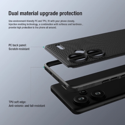 Picture of Nillkin ( Redmi Note 13 Pro+ 5G ) Super Frosted Shield Pro Matte cover case for Xiaomi Redmi Note 13 Pro Plus 5G ( Redmi Note 13 Pro+ 5G ) - Black
