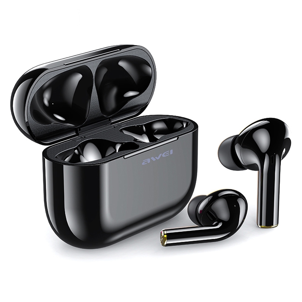 Picture of Awei T29 Bluetooth V5.0 TWS True Wireless Sports Headset with Charging Case - Black