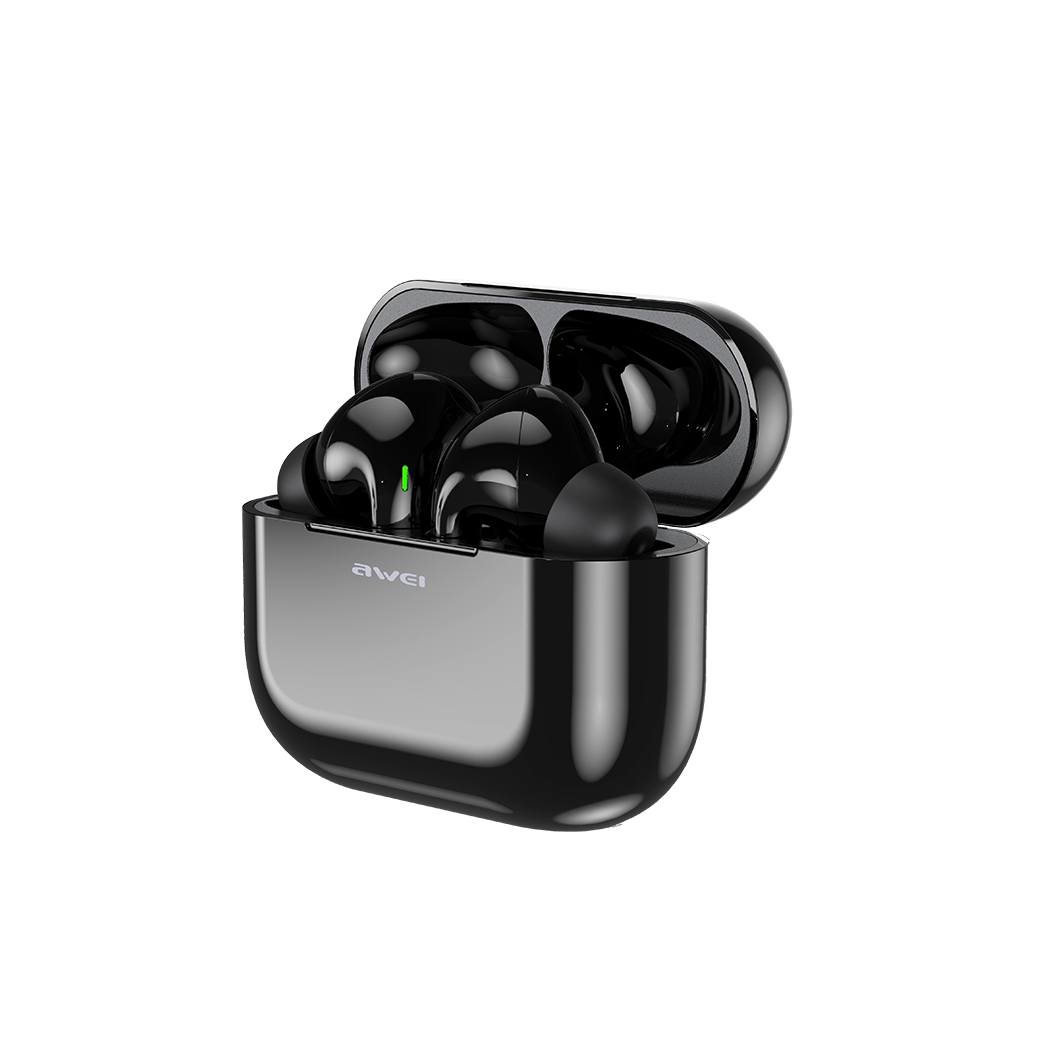 Picture of Awei T29 Bluetooth V5.0 TWS True Wireless Sports Headset with Charging Case - Black