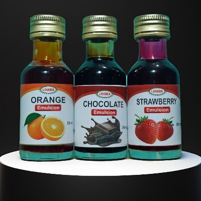 Picture of Lihama Combo Sets Of Emulsion Strawberry + Chocolate + Orange = 36 ml x 3 ( কালার এবং স্বাদ একসাথে ) = 3 Pcs