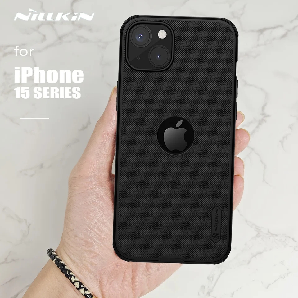 Picture of Nillkin ( iPhone15+ 6.7" ) Super Frosted Shield Pro Matte Case for Apple iPhone15 Plus 6.7" (with LOGO cutout) - Black