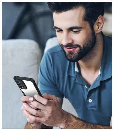 Picture of Brand Cover Xundd For [ Samsung galaxy A33 5G ] Beetle Series For Samsung galaxy A33 5G Series Flat Leather Shockproof Bumper Case - Black