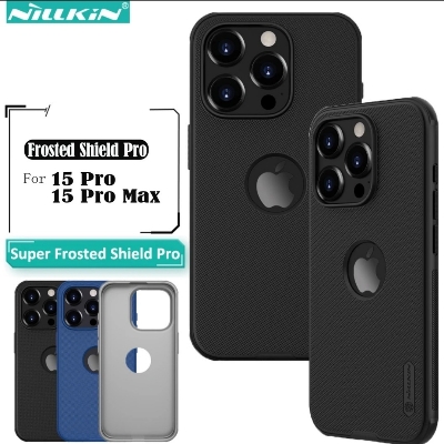 Picture of Nillkin ( iPhone 15 Pro Max 6.7" ) Super Frosted Shield Pro Matte cover case for Apple iPhone 15 Pro Max 6.7" (with LOGO cut) - Black