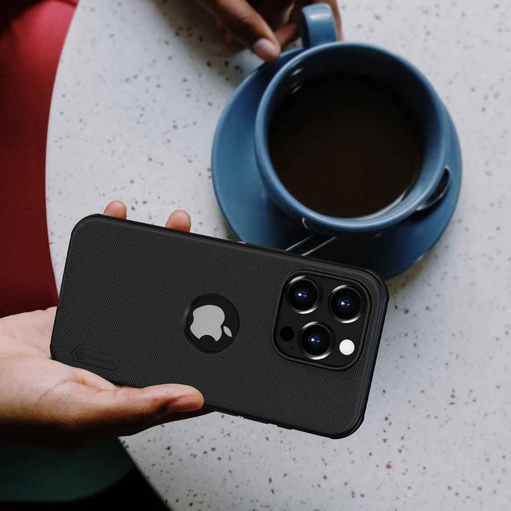 Picture of Nillkin ( iPhone 15 Pro Max 6.7" ) Super Frosted Shield Pro Matte cover case for Apple iPhone 15 Pro Max 6.7" (with LOGO cut) - Black