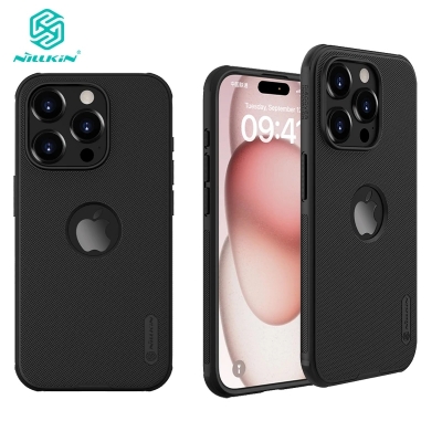 Picture of Nillkin ( iPhone 15 Pro 6.1" ) Super Frosted Shield Pro Matte cover case for Apple iPhone 15 Pro 6.1" (with LOGO cut) - Black