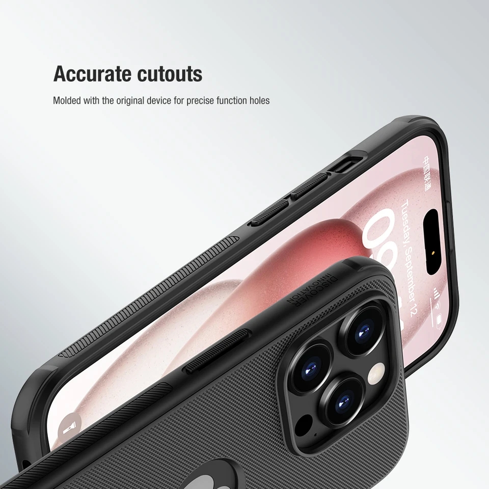 Picture of Nillkin ( iPhone 15 Pro 6.1" ) Super Frosted Shield Pro Matte cover case for Apple iPhone 15 Pro 6.1" (with LOGO cut) - Black