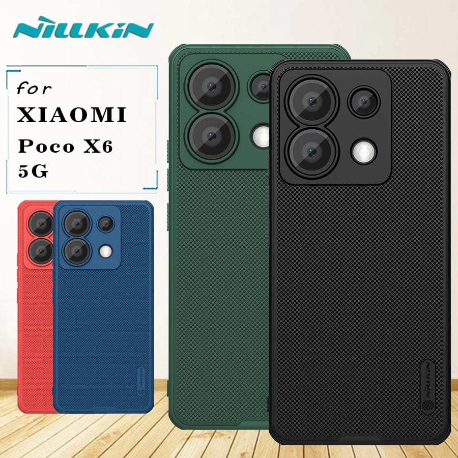 Picture of For Xiaomi POCO X6 5G Case Nillkin Super Matte Cover Pro Soft TPU Frame Hard PC Case Shockproof Back Cover For POCO X6 5G