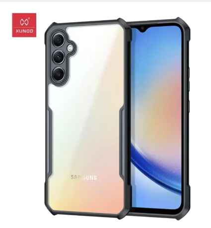 Picture of Samsung ( Galaxy A35 ) Xundd Beetle Series For Samsung Galaxy A35 Series Flat Leather Shockproof Bumper Case (Back Case Cover For Smartphone) - Black