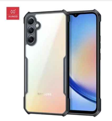 Picture of Samsung ( Galaxy A35 ) Xundd Beetle Series For Samsung Galaxy A35 Series Flat Leather Shockproof Bumper Case (Back Case Cover For Smartphone) - Black