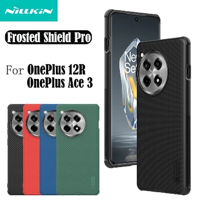 Picture of Nillkin ( 1+12R ) Super Frosted Shield Pro Matte cover case for OnePlus Ace 3, OnePlus 12R Smartphone Case - Black