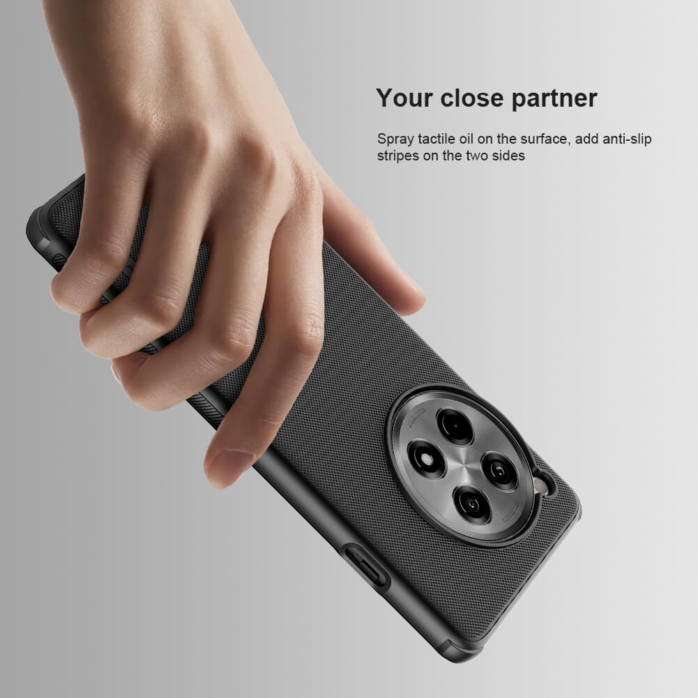 Picture of Nillkin ( 1+12R ) Super Frosted Shield Pro Matte cover case for OnePlus Ace 3, OnePlus 12R Smartphone Case - Black