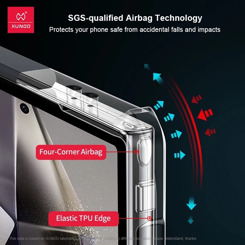 Picture of Xundd Case For Samsung Galaxy S21 Ultra Case, Airbag Shockproof Shell, Back Transparent Cover - Black
