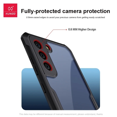 Picture of Xundd  [ Galaxy S21] Case For Samsung Galaxy S21 Case, Airbag Shockproof Shell, Back Transparent Cover - Black