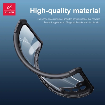 Picture of Xundd  [ Galaxy S21] Case For Samsung Galaxy S21 Case, Airbag Shockproof Shell, Back Transparent Cover - Black