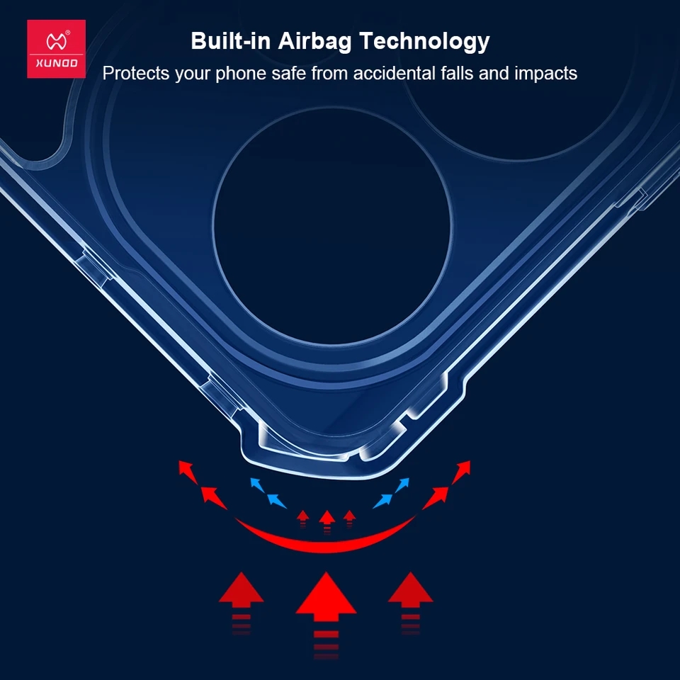 Picture of Xundd For Redmi Note 13 Pro Plus 5G Case Airbag Anti-drop Camera Protection Acrylic & TPU Back Transparent Cover - Black