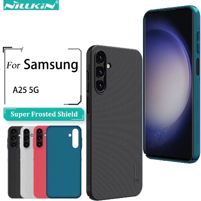 Picture of Nillkin Super Frosted Shield Matte Back Case for Samsung Galaxy A25 5G, Black, 6.5 Inch, Dust-proof, Wear-resistant, Anti-skid