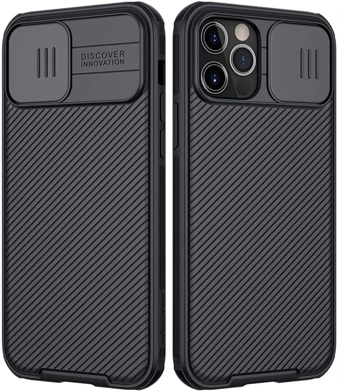 Picture of for Apple iPhone 12 pro max Case, Nillkin camshield pro case with carmera Protection Slide Lens Protective Cover shockfroof case for iPhone 12 pro max iPhone 12 pro max [ Black ]