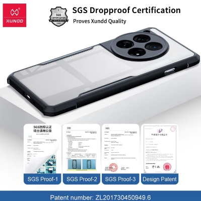 Picture of Xundd (  1+ 12 ) Airbag Anti-drop Case For Oneplus 12 ,   Full Camera Protection TPU+Acrylic Back Transparent Phone Cover For Oneplus 12