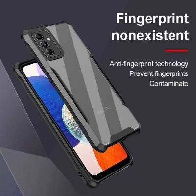 Picture of Brand Cover Xundd For Samsung Galaxy A14 4G Case, Airbag Anti-Fall Bumper Shell, Back Transparent Phone Cover - Black