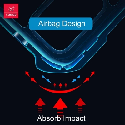 Picture of Samsung Galaxy A51 Xundd Protective Phone Cases Shockproof Airbag Bumper Soft Back Transparent Shell Covers - Black