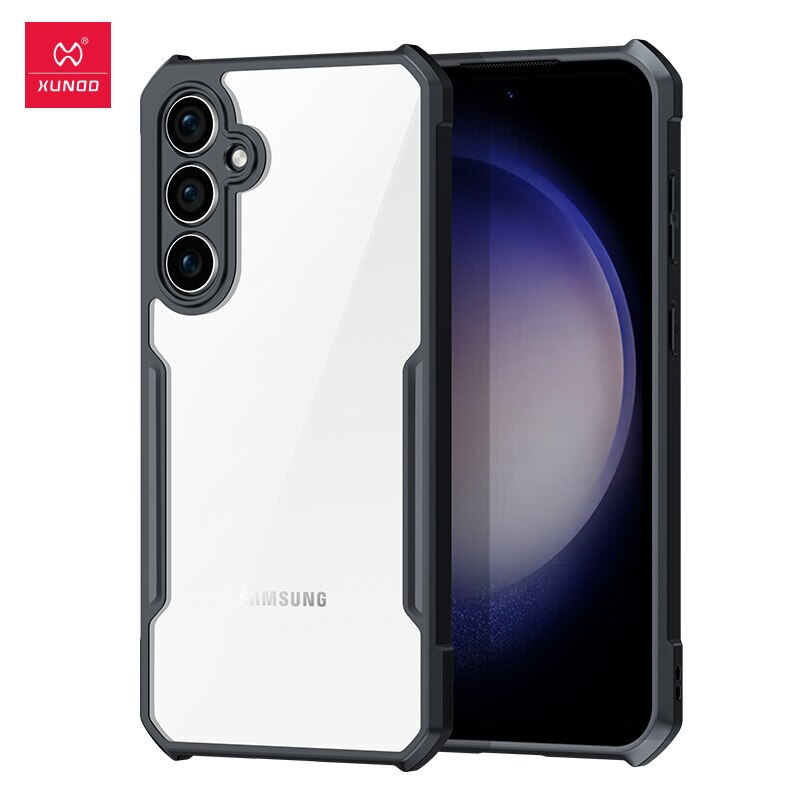 Picture of Xundd Case For ( Samsung Galaxy S24+ ) Samsung Galaxy S24 Plus Case Xundd Airbags Shockproof Transparent Camera Protection Cover - Black