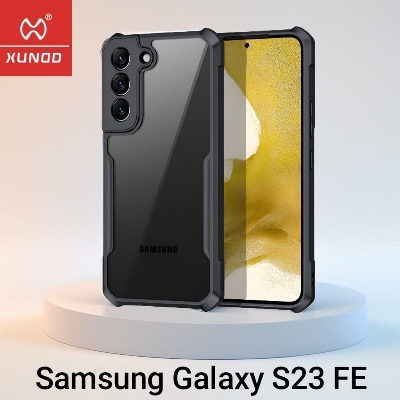 Picture of Xundd { Galaxy S23 FE } Protective Cover For Samsung Galaxy S23 FE Cases Shockproof Airbag Bumper Soft Back Transparent Shell Covers - Black