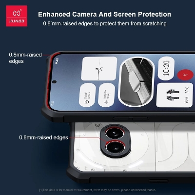 Picture of Xundd For Nothing Phone 2A Case Built-in Airbag Scratch-Resistant Screen & Camera Protection Precise Cutout Case - Black