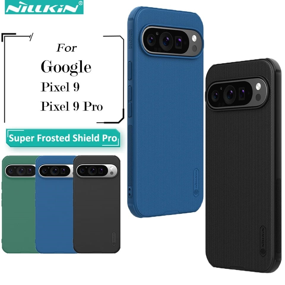 Picture of Nillkin (  Pixel 9 / 9 Pro ) Super Frosted Shield Pro Matte cover case for Google Pixel 9, Google Pixel 9 Pro Smartphone Back Case  - Black