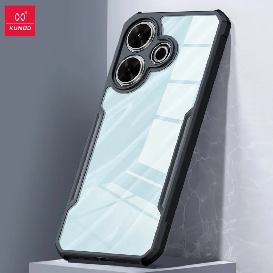 Picture of Xundd [ Redmi 13 4G / Poco M6 4G ] Beatle Clear Hybrid Shock Proof Armor Case for Redmi 13 4G / Poco M6 4G  Xundd Back Case - Black