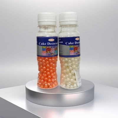 Picture of Lihama Pink + White Combo { 2 Pcs } Pearls / Sprinkle / Cake Decoration / Sugar Ball - 30gm x 2 Pcs
