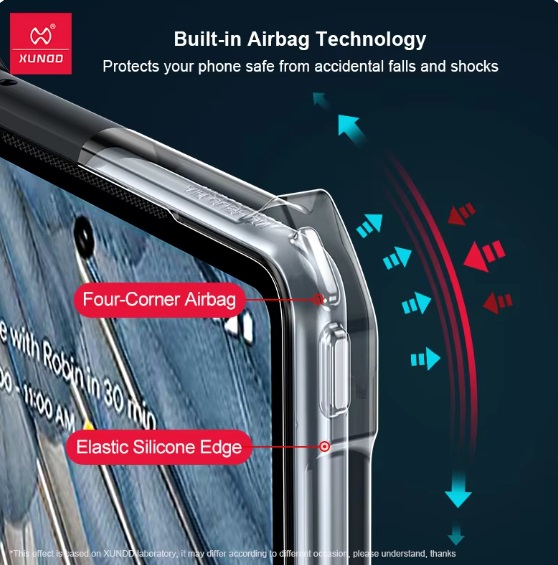 Picture of Xundd [ Google Pixel 8A ] Beatle Clear Hybrid Shock Proof Armor Case for Google Pixel 8A Smart Phone Back Case - Black