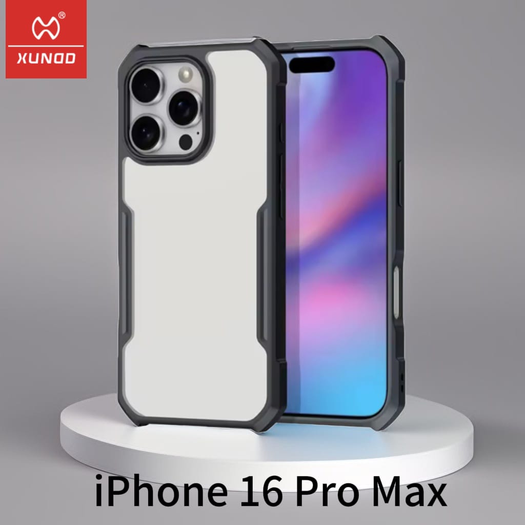 Picture of Brand Cover "Xundd" for  ( iPhone 16 Pro Max ) For iPhone 16 Pro Max Case Airbag Shockproof Shell Camera Full Protect Back Transparent Cover- Black
