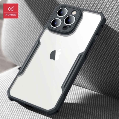 Picture of Xundd  [ iPhone 15+ ] Case For iPhone 15 Plus Airbag Shockproof Shell Camera Protection Back Back Transparent Cover - Black