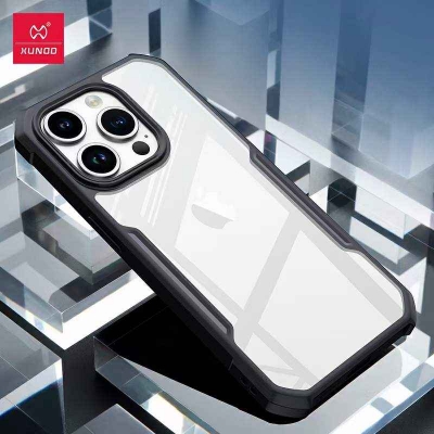 Picture of Xundd  [ iPhone 15+ ] Case For iPhone 15 Plus Airbag Shockproof Shell Camera Protection Back Back Transparent Cover - Black