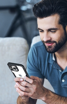 Picture of Xundd [ iPhone 13 Pro Max ] Beetle Series For iPhone 13 Pro Max Flat Leather Shockproof Transparent Bumper Case Back Cover - Black