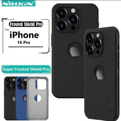Picture of Nillkin ( iPhone 16 Pro 6.3" ) Super Frosted Shield Pro Matte cover case for Apple iPhone 16 Pro 6.3" (with LOGO cut) - Black