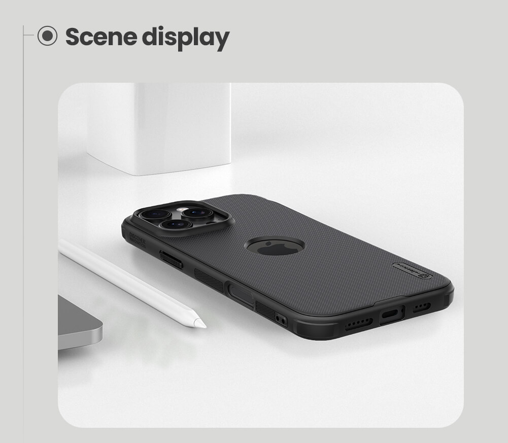 Picture of Nillkin ( iPhone 16 Pro 6.3" ) Super Frosted Shield Pro Matte cover case for Apple iPhone 16 Pro 6.3" (with LOGO cut) - Black