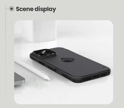 Picture of Nillkin ( iPhone 16 Pro 6.3" ) Super Frosted Shield Pro Matte cover case for Apple iPhone 16 Pro 6.3" (with LOGO cut) - Black