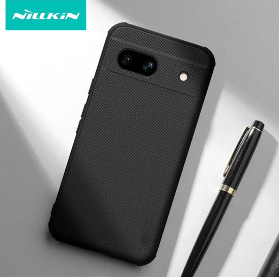 Picture of Nillkin ( Pixel 8A ) Hard PC + TPU Case for Google Pixel 8A Phone Cases Luxury Frosted PC + TPU Hard Protection Back Cover With Phone Stand - Black