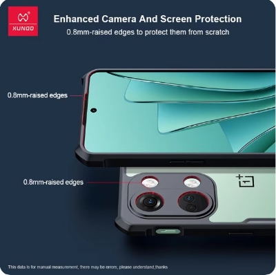 Picture of XUNDD For ( 1+ Nord3 ) OnePlus ACE 3V ACE 2 Case Airbags Shockproof Shell Back Transparent Camera Protection Phone Cover For OnePlus Nord3 - Black