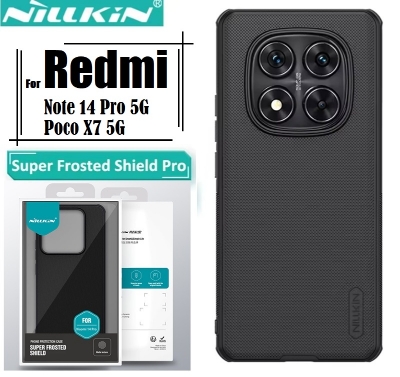 Picture of Nillkin ( Redmi Note 14 Pro / Poco X7 5G ) Super Frosted Shield Pro Matte cover case for Xiaomi Redmi Note 14 Pro /  Poco X7 5G Smart Phone Back Cover Case - Black