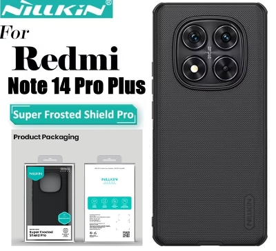 Picture of Nillkin ( Redmi Note 14 Pro Plus ) Super Frosted Shield Pro Matte Case for Xiaomi Redmi Note 14 Pro Plus, Black, TPU and PC Protection, Anti Fingerprint, Dust Proof, Wear Resistant