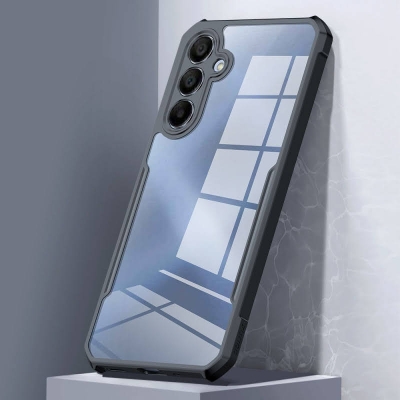 Picture of Xundd ( Galaxy A26 5G ] Samsung Galaxy A26 5G Case Airbag Shockproof Shell Acrylic+TPU Back Transparent Flexible Phone Cover - Black