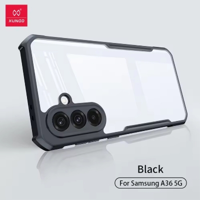 Picture of Xundd ( Galaxy A36 5G ) Samsung Galaxy A36 5G Case Airbag Shockproof Shell Acrylic+TPU Back Transparent Flexible Phone Cover - Black