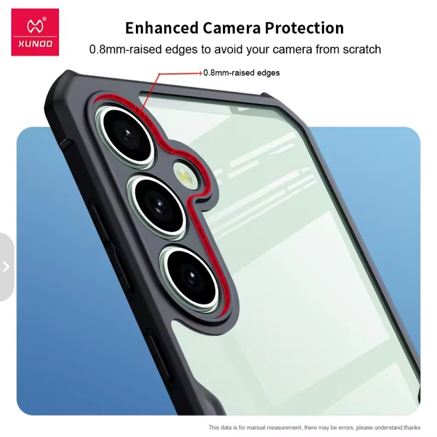 Picture of Xundd ( Galaxy A36 5G ) Samsung Galaxy A36 5G Case Airbag Shockproof Shell Acrylic+TPU Back Transparent Flexible Phone Cover - Black