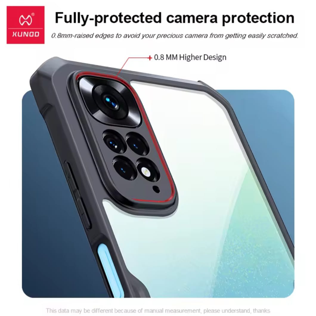 Picture of Redmi Note 11 4G / Note 11S 4G Brand Cover Xundd " For Xiaomi Redmi Note 11 4G / Note 11S 4G Case Xundd Airbag Shockproof Shell,Camera Lens Protection Cover Case - Black
