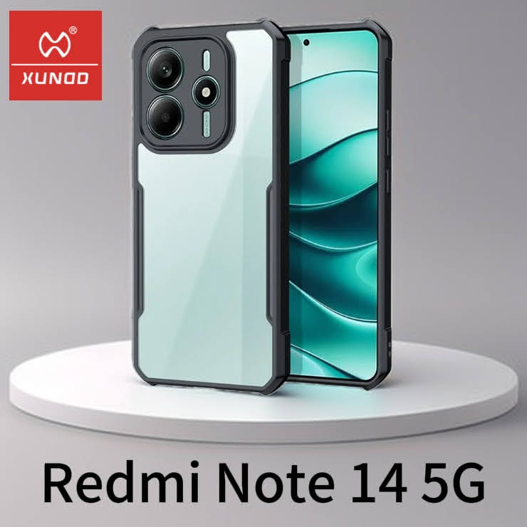 Picture of ( Redmi Note 14 5G ) Brand Cover " Xundd " Case For Xiaomi Redmi Note 14 5G Airbag Shockproof Shell Camera Protection Back Transparent Coverr  - Black