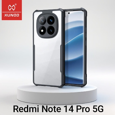 Picture of { Redmi Note 14 Pro 5G (INT) } Brand Cover " Xundd " Case For Xiaomi Redmi Note 14 Pro 5G (INT) Airbag Shockproof Shell Camera Protection Back Transparent Coverr  - Black