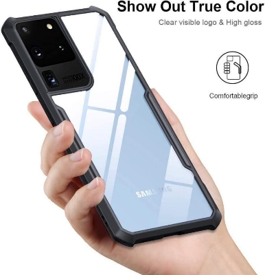 Picture of Xundd  ( SAMSUNG S20 ULTRA )  Shockproof Case For SAMSUNG S20 ULTRA Case Shockproof Airbag Bumper Soft Back Transparent Shell Covers - Black